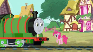 Percy with pinkie pie