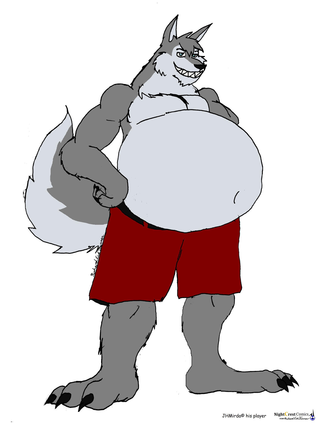 Colored OC Fat Wolf by JHMirda on DeviantArt