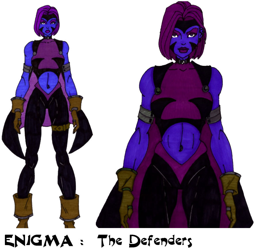 Enigma - Defenders Costume 1 by SavageMouse on DeviantArt