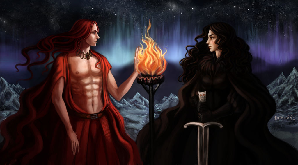 sex change (John Snow and Melisandre) by Nairiai on DeviantArt 