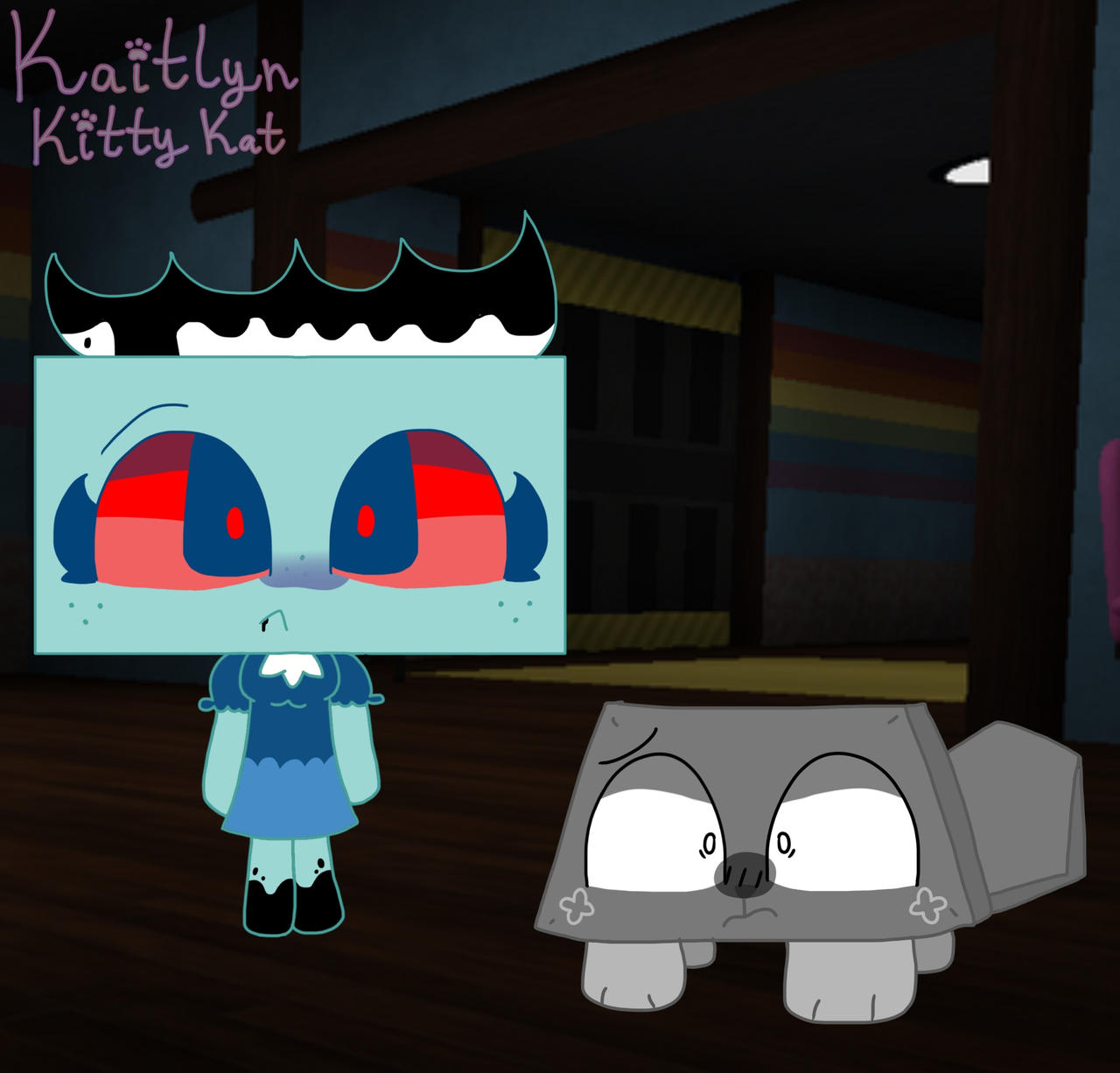 Scared Pibble Pebble is scared of Twisted Tisha by kaitlynkitty13 on DeviantArt