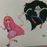 Scared Bubblegum running from Marceline