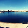 Southport promenade overlooking the lake