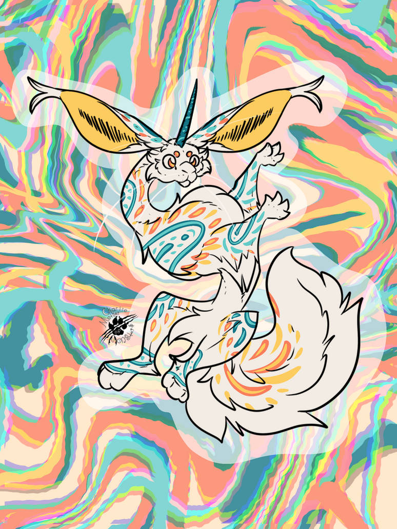 Psychedelic lucky rabbit by FurlongNotEqualTo8 on DeviantArt
