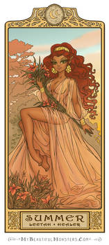 Leetah - Summer: Art Nouveau ElfQuest