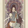 Psylocke Art Nouveau Print