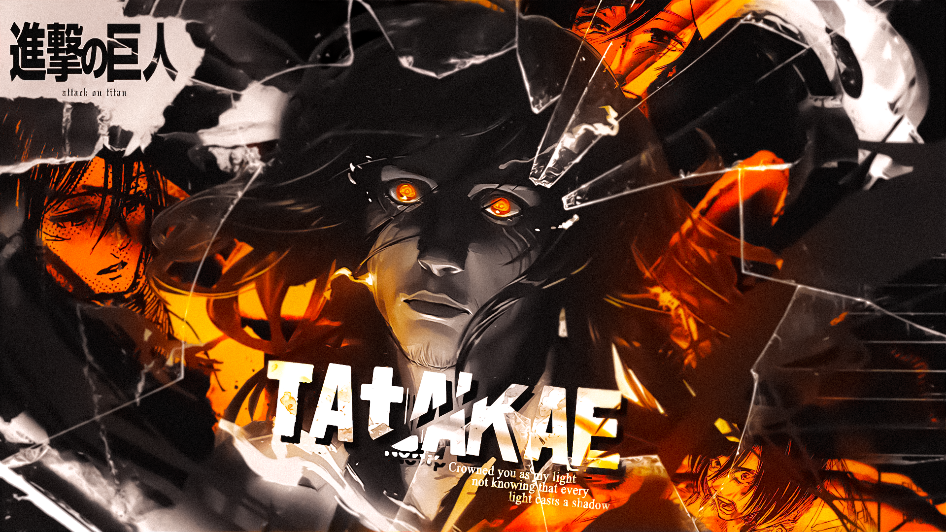 Tatakae - Eren Attack on Titan [Wallpaper] by me61rt on DeviantArt