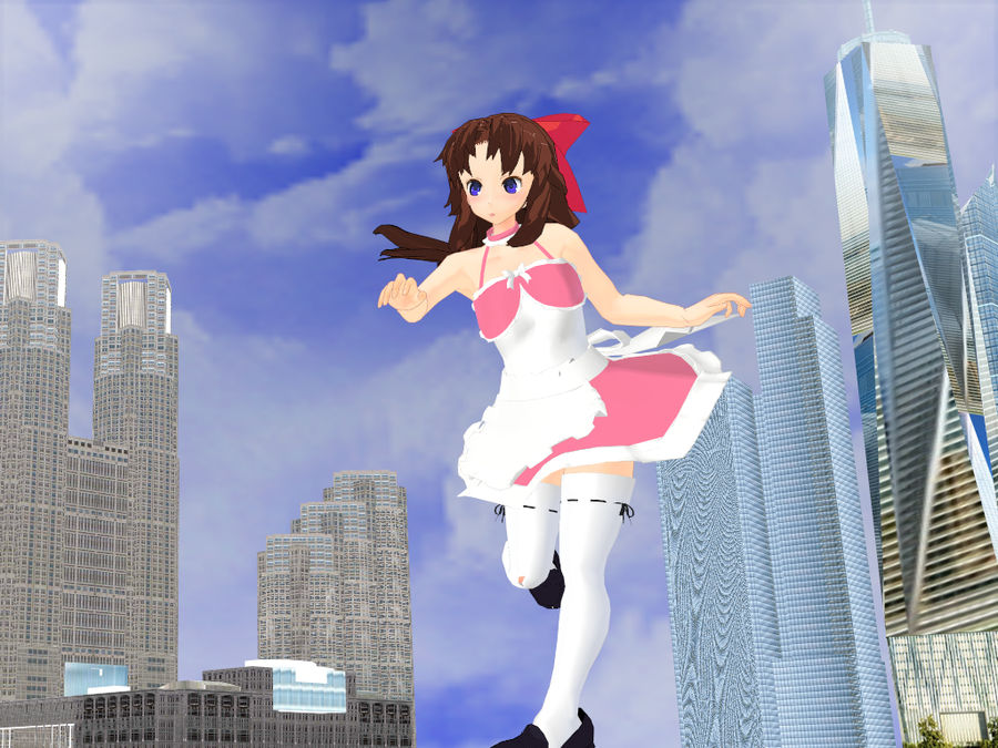 Yuna The Giantess Mmd Style By Adenthecaringone On Deviantart 