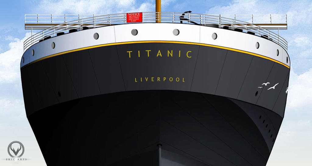 Titanic View Deviantart RMS TITANIC STERN VIEW by ERIC-ARTS-inc on DeviantArt