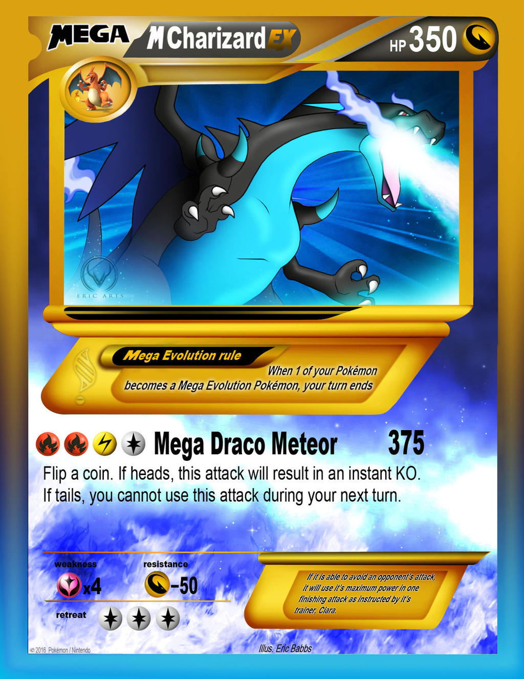CUSTOM MEGA CHARIZARD CARD by ERICARTSinc on DeviantArt