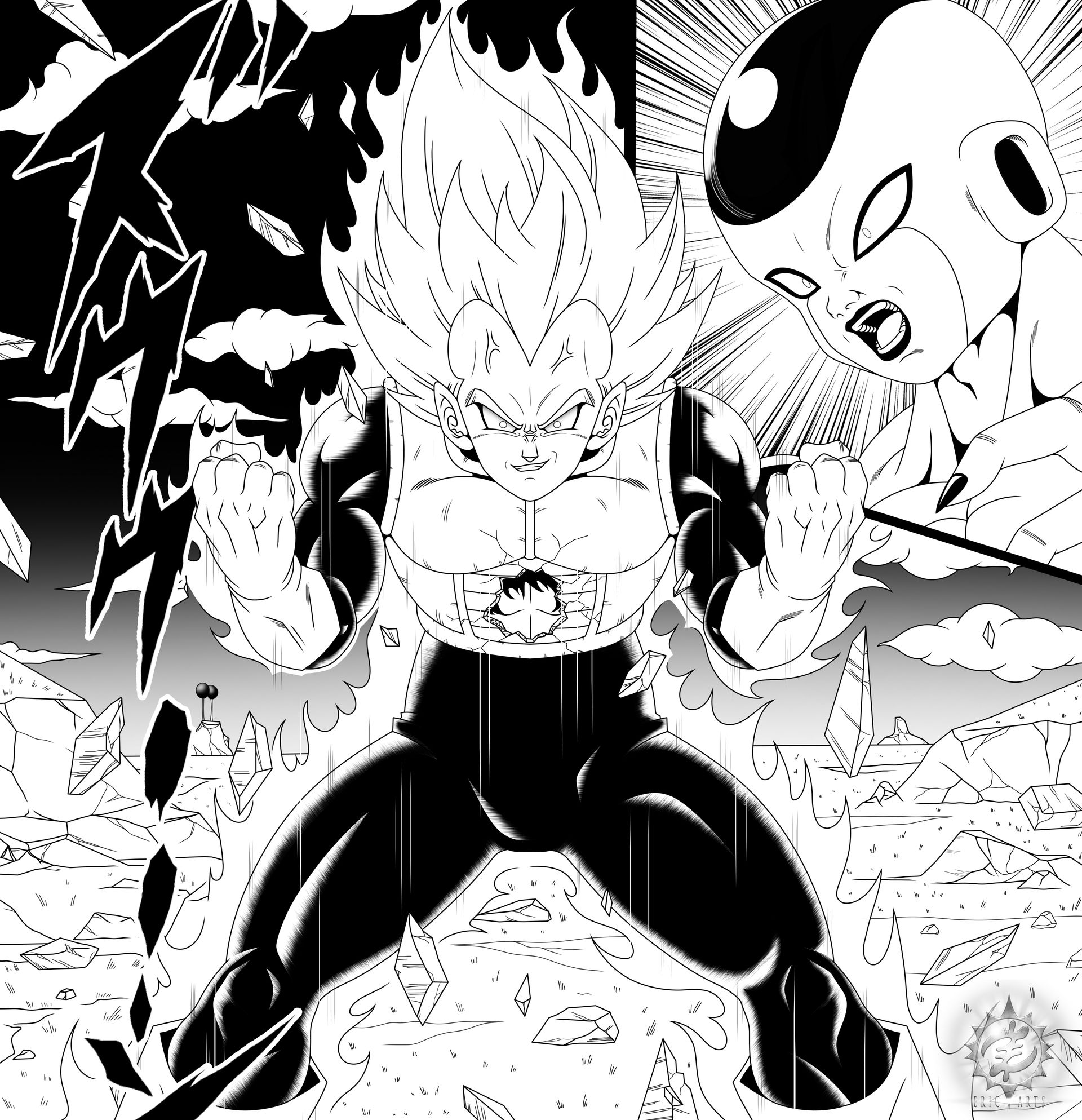 SSJ VEGETA vs FRIEZA manga