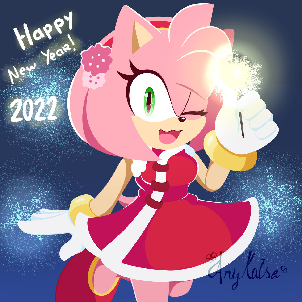 Happy new year AMY ROSE by Andreacami on DeviantArt