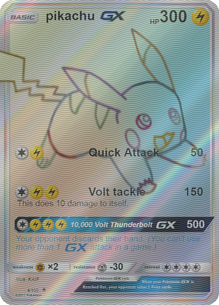 Custom Pikachu Raimbo GX Card by Pokemon-card-creator on DeviantArt