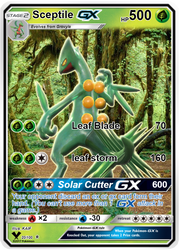 pokemon custom sceptile gx card