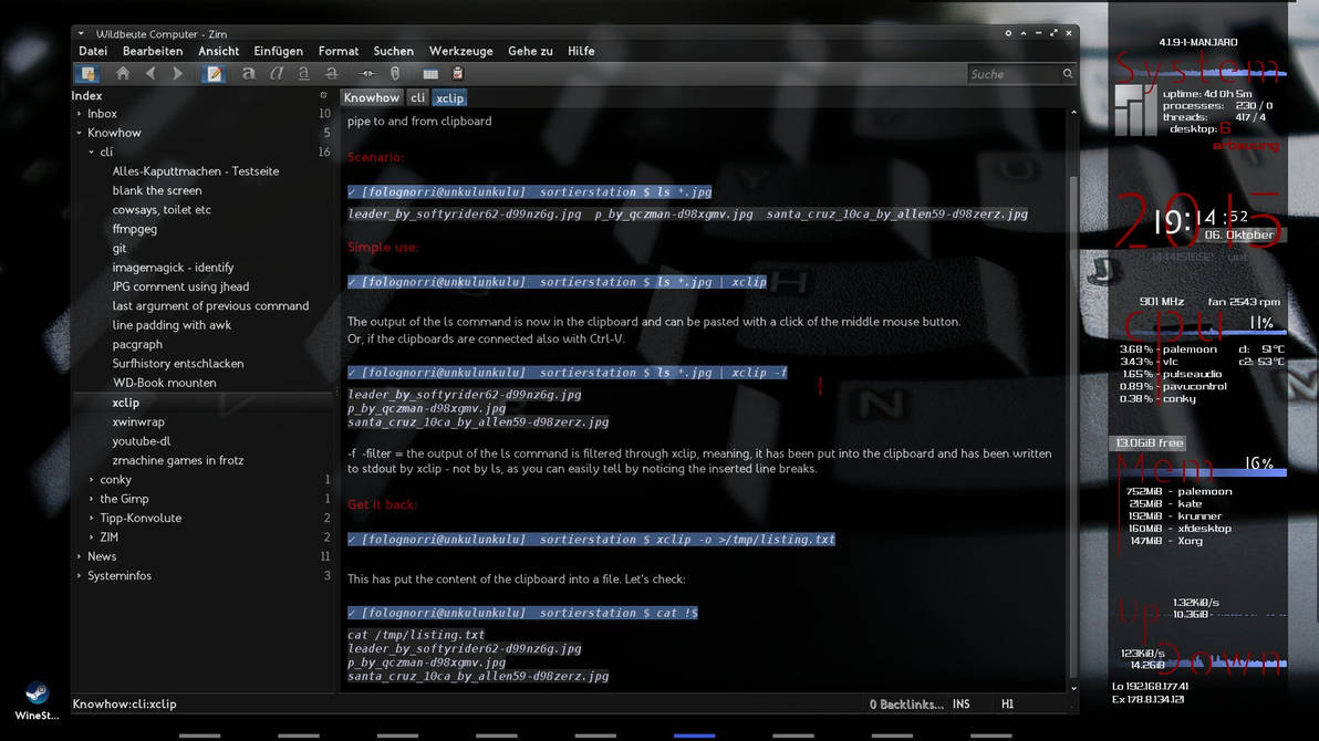 Manjaro Xfce Zim - 2015 10 by theMuspilli