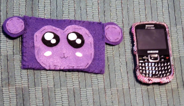 Felt Phone Cover: Purple Monkey