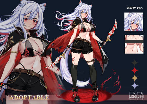 (OPEN) ADOPT AUCTION wolf Assassin girl+NSFW