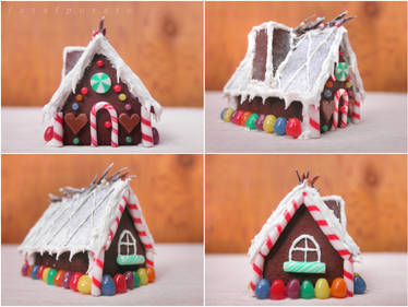 small house of gingerbread angles