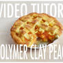 video tutorial - polymer clay peach pie