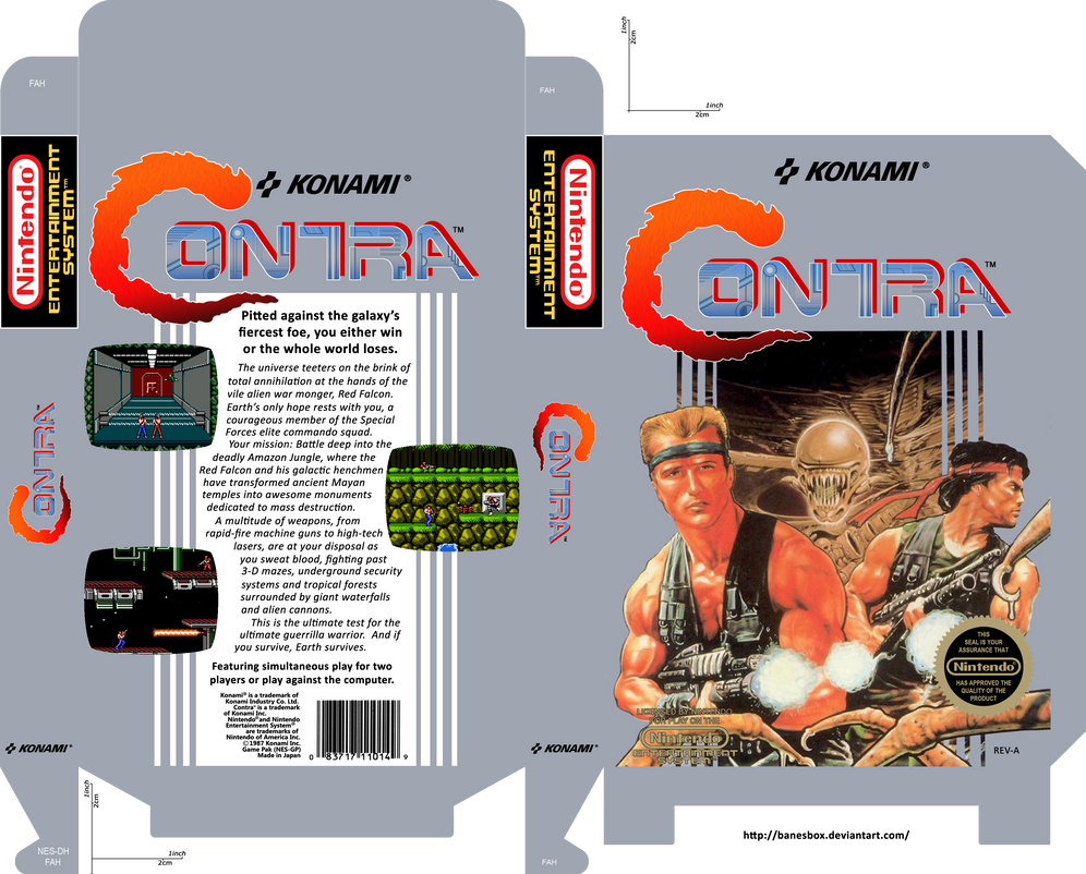 Contra Nes Note Contra NES Box Art by BANESBOX on DeviantArt