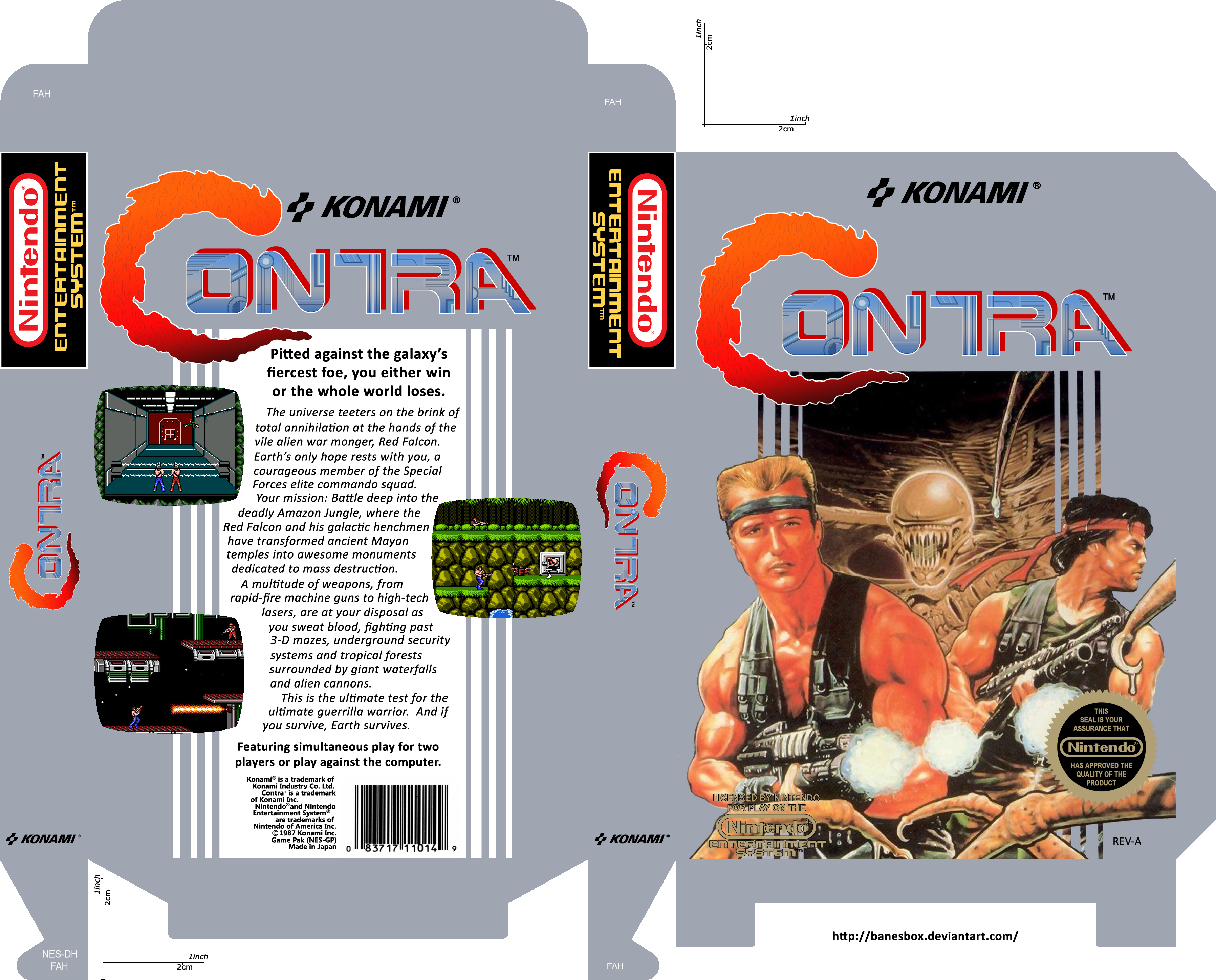 Contra nes online box