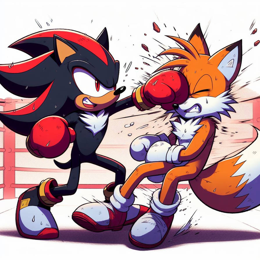 Deviantart Tails Boxing Shadow Vs. Tails by Georgehernandaz on DeviantArt