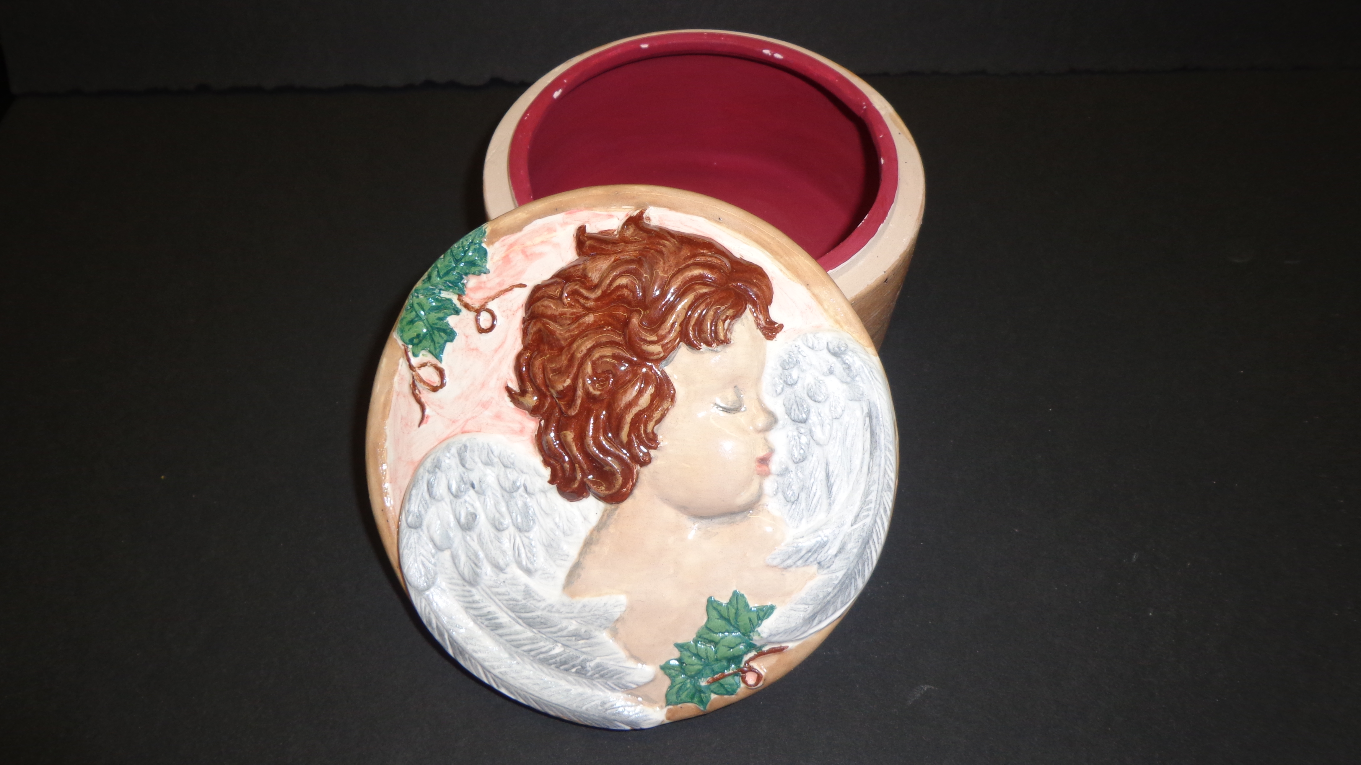 Cherub Jewelry Box - Brown Hair 2