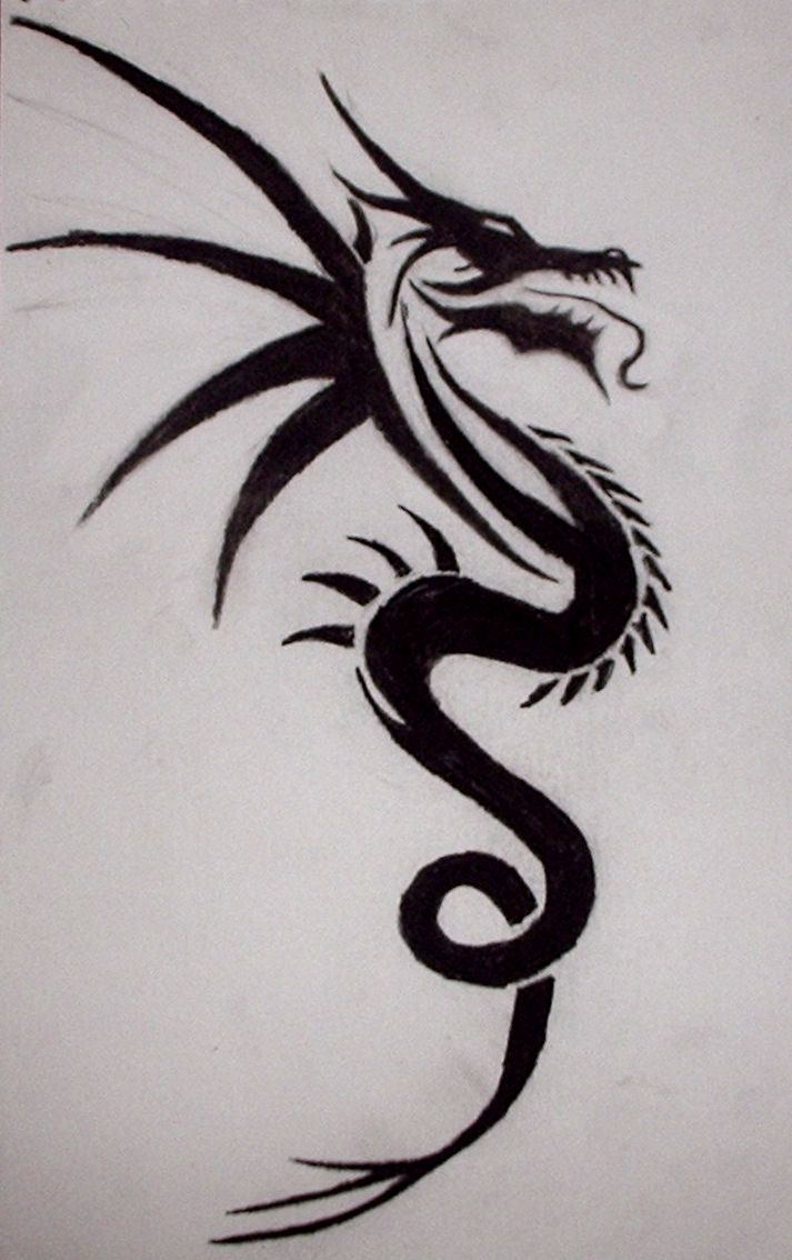 Tribal Dragon tattoo