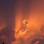 Ubuntu Sun in Clouds Wallpaper