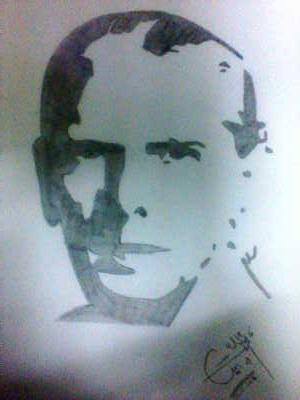 Pencil Sketch of Quaid-e-Azam