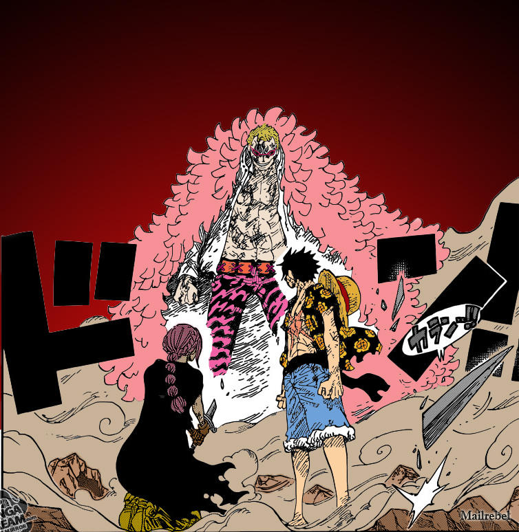 One Piece Chapter 790 Luffy Vs Doflamingo Color By Mailrebel On Deviantart