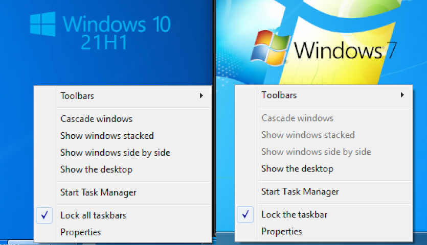Windows 7 taskbar context menu on Windows 10 + DL by Windows10-7 on ...