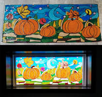 Fall theme Window Cover