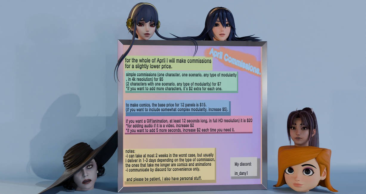 Deviantart Promotion april commissions promotion by shibibito323 on DeviantArt