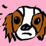 Drawing of a cartoon king charles cocker spaniel