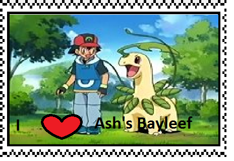 Ash's Bayleef fan stamp