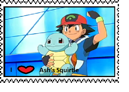 Ash's Squirtle fan stamp