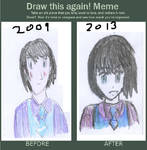 Draw This Again Meme- Anime school girl by Fran48