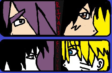 Paul/Ash + Sasuke/Naruto-Rivals Forever by Fran48