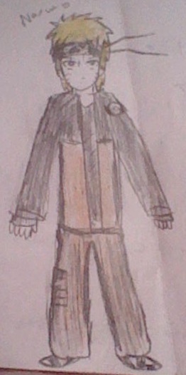 Full body sketch of Naruto Uzumaki