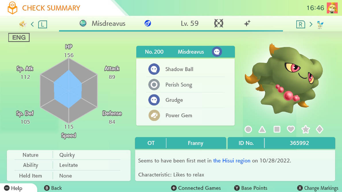 Shiny Misdreavus by Fran48 on DeviantArt