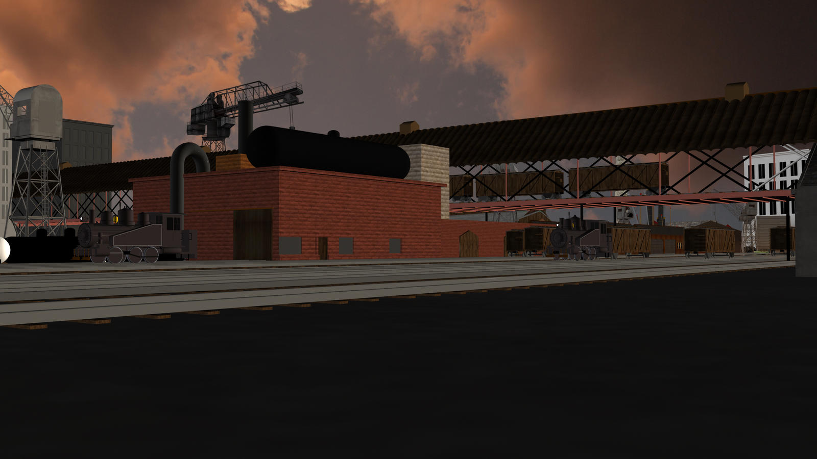 Terrier and Stepney gas storage building by PUFFINSTUDIOS on DeviantArt