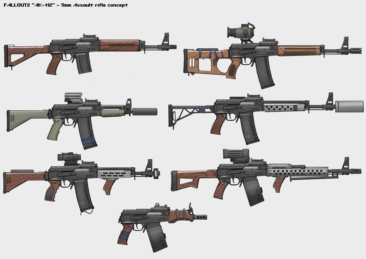 Fallout 2 Assault Rifle Ak112 by TheSmilingStone on DeviantArt