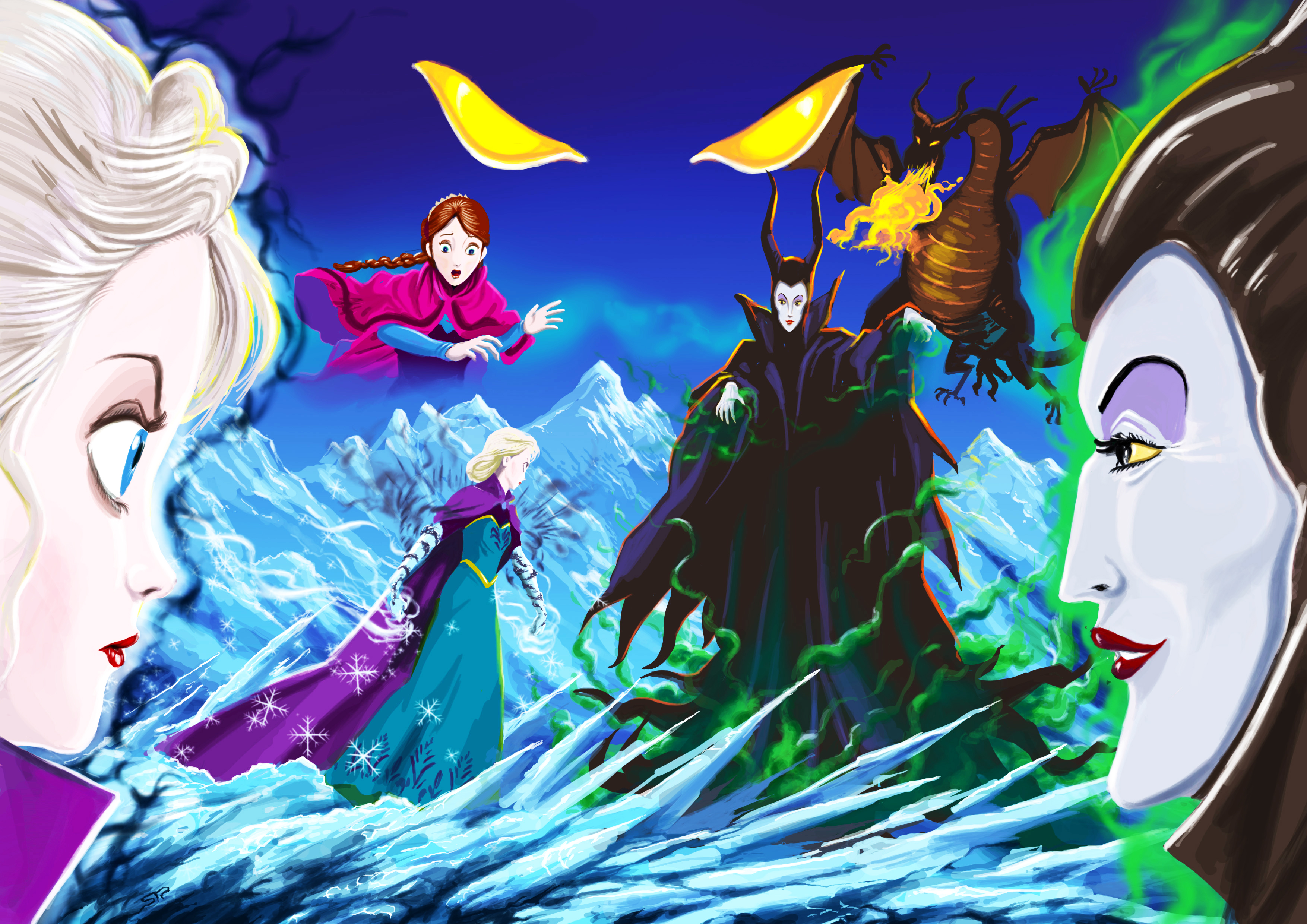 Age of Ice Elsa vs Maleficent