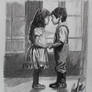 Young Love Story - one hour pencil sketch
