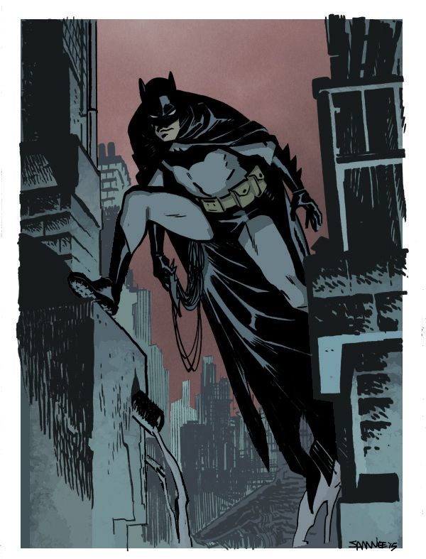 Chris Samnee Batman warm up colours