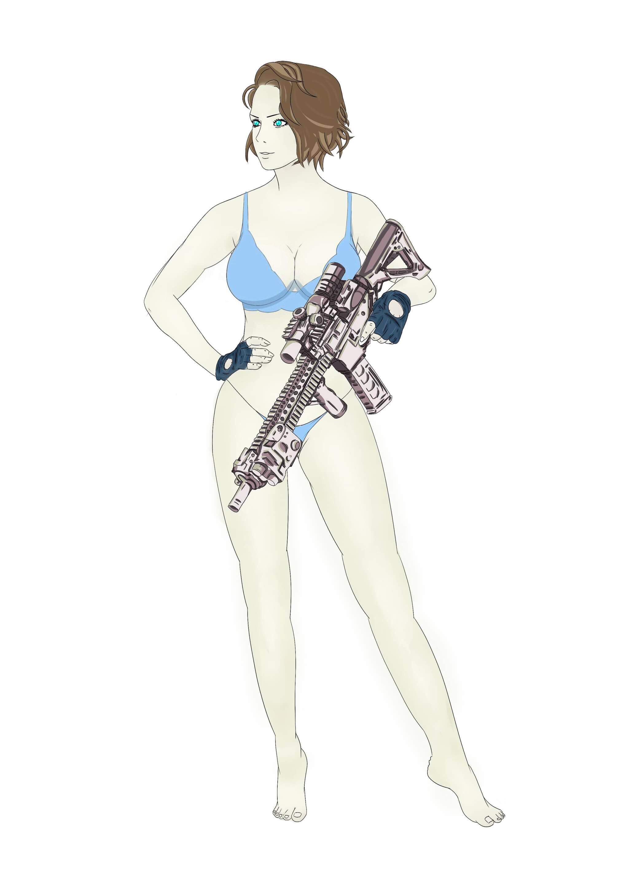 Anime girl with rifle (full body) by Zamord on DeviantArt Anime girl with rifle (full body) by Zamord on DeviantArt