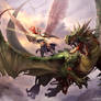 Angel vs dragon zombie