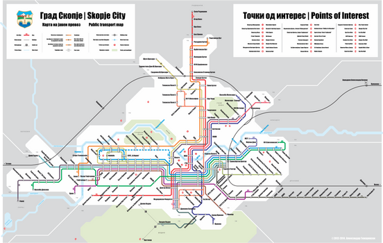 City of Skopje - Public transport map