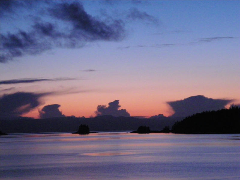 Cloudy pink sky